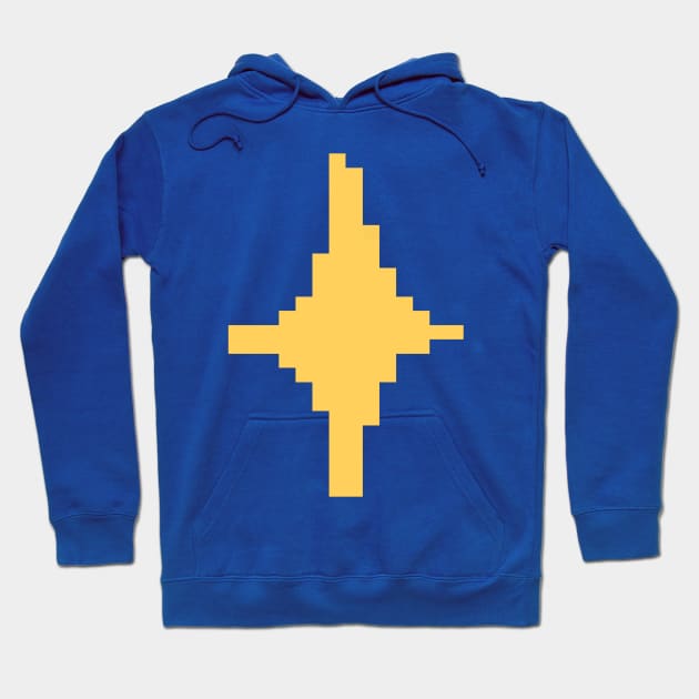 Yellow Sparkle Pixel Art Hoodie by christinegames